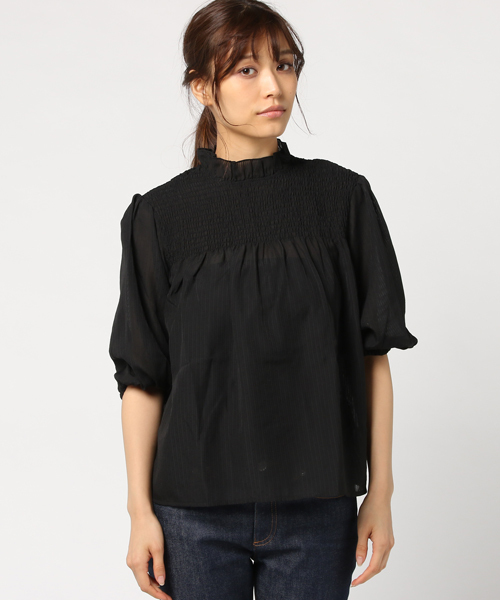 earth music&ecology（アースミュージックアンドエコロジー）の「シャーリングプルオーバー（シャツ/ブラウス・レディース・キャメル/ブラック/アイボリー/ピンク・FREE）」の5枚目の写真