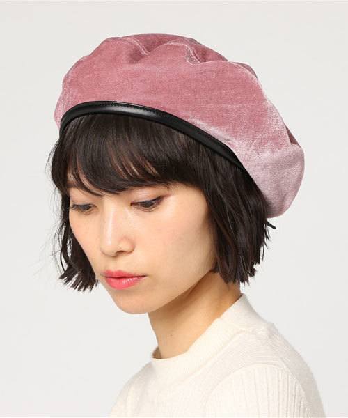 WEGO（ウィゴー）の「WEGO/ベロアベレー帽（ハンチング/ベレー帽・レディース・ブラック/グレー/ピンク/ワイン・FREE）」の10枚目の写真