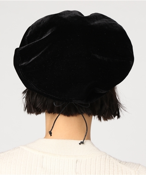 WEGO（ウィゴー）の「WEGO/ベロアベレー帽（ハンチング/ベレー帽・レディース・ブラック/グレー/ピンク/ワイン・FREE）」の6枚目の写真