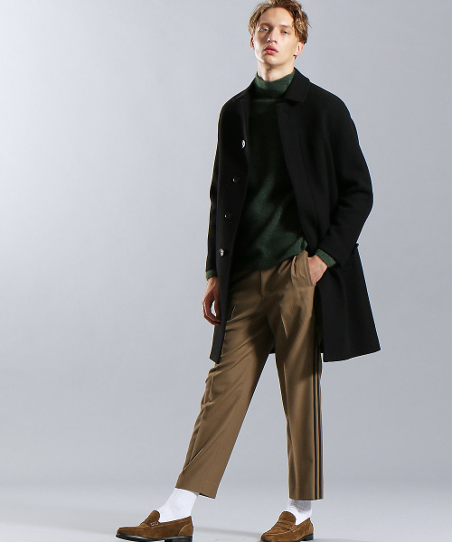 ABAHOUSE（アバハウス）の「ウールラクーンリブ編みタートルネック（ニット/セーター・メンズ・カーキ/チャコールグレー/ブルー/ベージュ・46/44/48）」の15枚目の写真