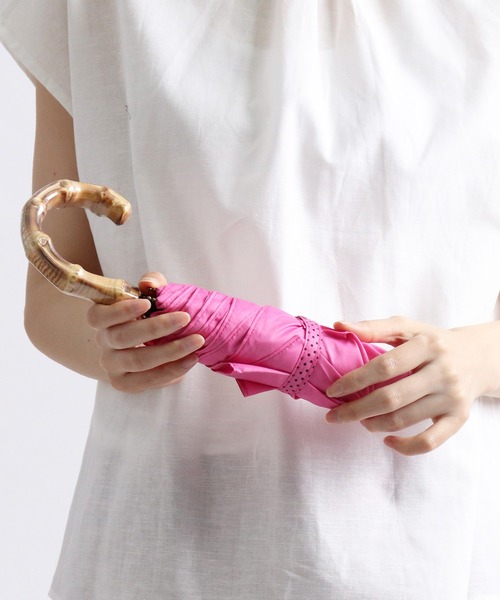 salle de bal（サルデバル）の「∴雨晴兼用 ボーダーかさ / ドットミニ折り畳み傘 竹手 ムジ/ドット 1311/1312（折りたたみ傘・レディース・ネイビー/レッド/ホワイト系その他/ホワイト系その他3/ブラック/ホワイト系その他2/オフホワイト/ピンク/ピンク系その他・FREE）」の18枚目の写真