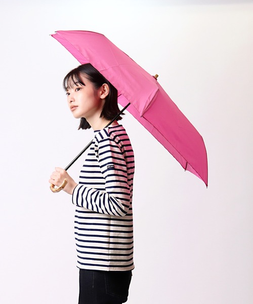 salle de bal（サルデバル）の「∴雨晴兼用 ボーダーかさ / ドットミニ折り畳み傘 竹手 ムジ/ドット 1311/1312（折りたたみ傘・レディース・ネイビー/レッド/ホワイト系その他/ホワイト系その他3/ブラック/ホワイト系その他2/オフホワイト/ピンク/ピンク系その他・FREE）」の19枚目の写真