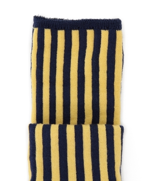 BEAMS BOY（ビームスボーイ）の「BEAMS BOY / 折り返し ストライプソックス（ソックス/靴下・レディース・ナチュラル/ベージュ/ネイビー・ONE SIZE）」の10枚目の写真