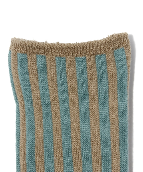 BEAMS BOY（ビームスボーイ）の「BEAMS BOY / 折り返し ストライプソックス（ソックス/靴下・レディース・ナチュラル/ベージュ/ネイビー・ONE SIZE）」の19枚目の写真