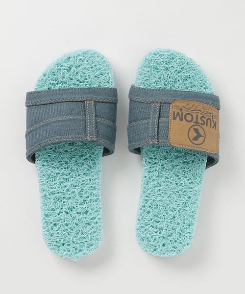 KUSTOM（カスタム）の「KUSTOM レディース  ANGEL DENIM サンダル/カスタム ビーチサンダル ビーサン（サンダル・レディース・インディゴブルー/ライトブルー・23.5cm/24.5cm/25.5cm）」の4枚目の写真