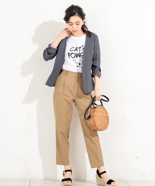 RIVE DROITE(リヴドロワ)の「コードストライプジャケット(テーラードジャケット・レディース・オフホワイト/ネイビー・FREE)」の7枚目の写真