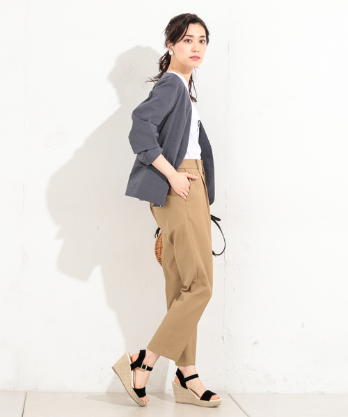 RIVE DROITE(リヴドロワ)の「コードストライプジャケット(テーラードジャケット・レディース・オフホワイト/ネイビー・FREE)」の8枚目の写真