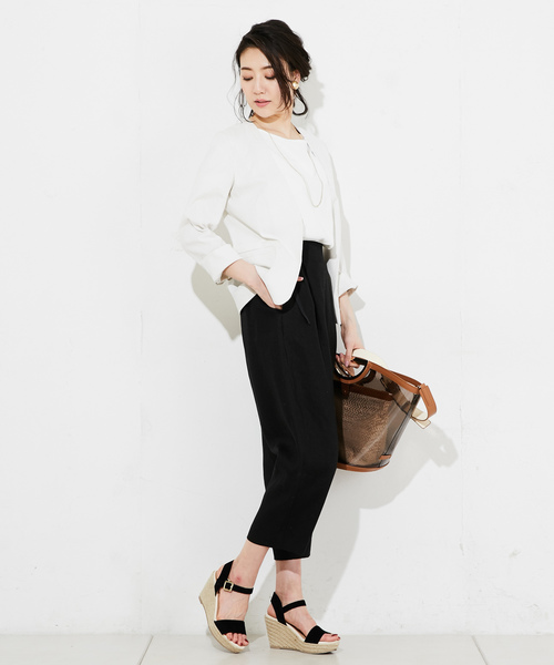 RIVE DROITE(リヴドロワ)の「コードストライプジャケット(テーラードジャケット・レディース・オフホワイト/ネイビー・FREE)」の12枚目の写真