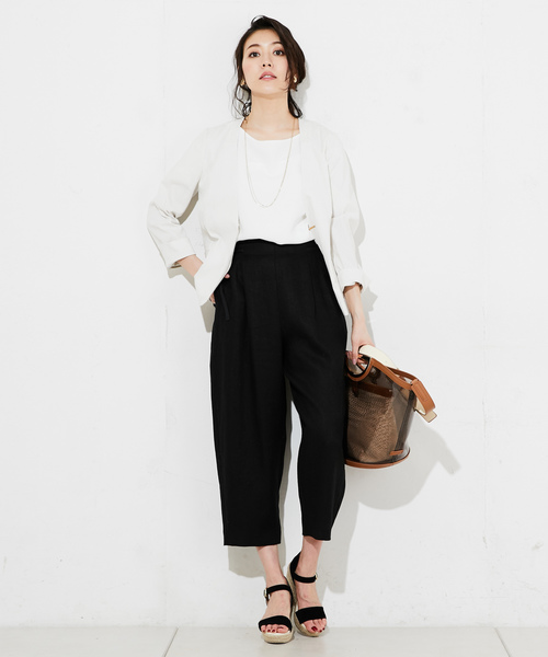 RIVE DROITE(リヴドロワ)の「コードストライプジャケット(テーラードジャケット・レディース・オフホワイト/ネイビー・FREE)」の11枚目の写真