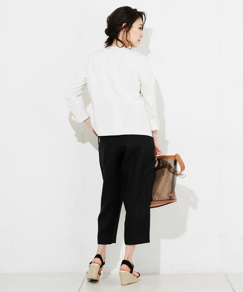 RIVE DROITE(リヴドロワ)の「コードストライプジャケット(テーラードジャケット・レディース・オフホワイト/ネイビー・FREE)」の13枚目の写真