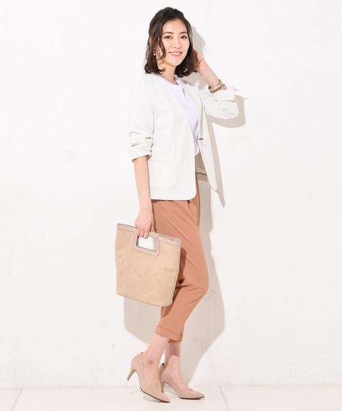 RIVE DROITE(リヴドロワ)の「コードストライプジャケット(テーラードジャケット・レディース・オフホワイト/ネイビー・FREE)」の15枚目の写真