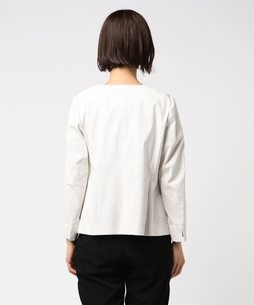 RIVE DROITE(リヴドロワ)の「コードストライプジャケット(テーラードジャケット・レディース・オフホワイト/ネイビー・FREE)」の3枚目の写真