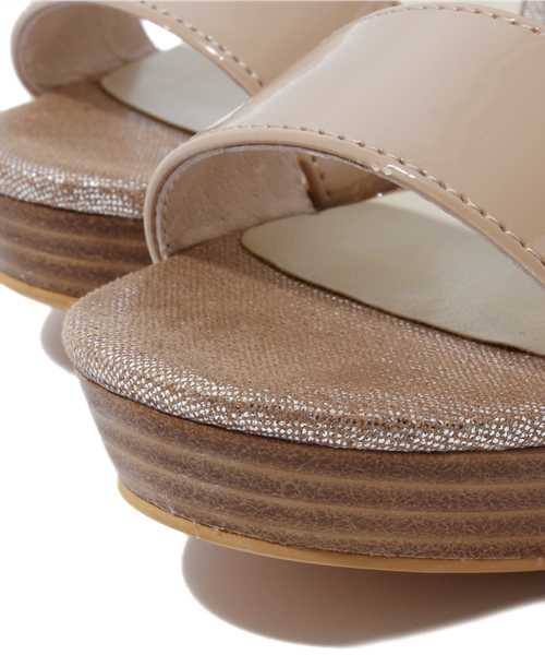 ORiental TRaffic（オリエンタルトラフィック）の「★ダブルストラップウエッジサンダル★3209（サンダル・レディース・ブラック/ベージュ/ピンク・SMALL/MEDIUM/LARGE/LL）」の8枚目の写真