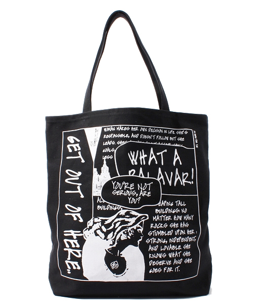 WEGO（ウィゴー）の「WEGO/コミックトートバッグ（トートバッグ・メンズ・ホワイト/ブラック・FREE）」の9枚目の写真