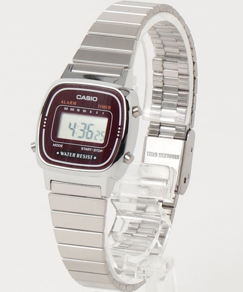 CASIO(カシオ)の「CASIO カシオ/ クォーツ 腕時計 スタンダード デジタル ステンレスベルト 日常生活用防水 //// LAメタルシリーズ(デジタル腕時計・メンズ・シルバー×ブラック/シルバー×ブルー/シルバー系その他/シルバー・FREE)」の8枚目の写真