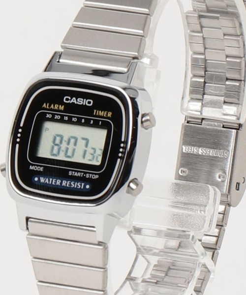 CASIO(カシオ)の「CASIO カシオ/ ミニデジタル腕時計 ステンレスバンド 軽量 レトロ ユニセックス //// LAメタルシリーズ(デジタル腕時計・メンズ・シルバー×ブラック/シルバー×ブルー/シルバー系その他/シルバー・FREE)」の12枚目の写真