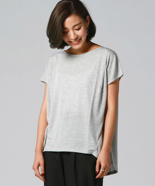 Willful by lipstar（ウィルフル バイ リップスター）の「【Willful by lipstar】ラメ天竺タックカットソー（Tシャツ/カットソー・レディース・ブラック/グレー/オフホワイト/グリーン・M）」の3枚目の写真