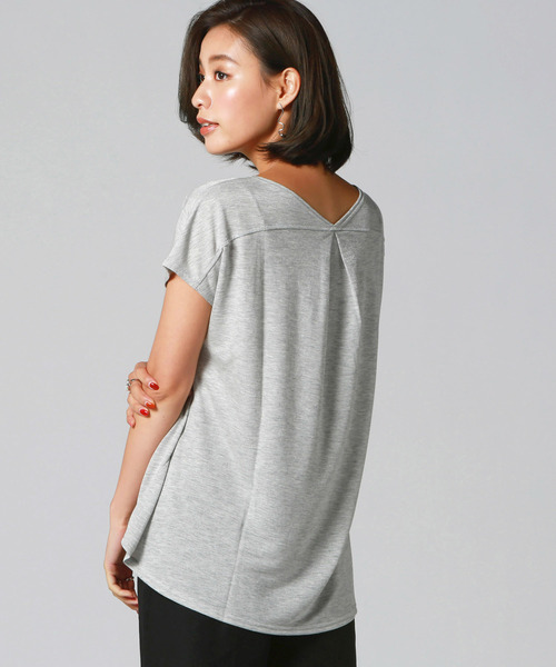 Willful by lipstar（ウィルフル バイ リップスター）の「【Willful by lipstar】ラメ天竺タックカットソー（Tシャツ/カットソー・レディース・ブラック/グレー/オフホワイト/グリーン・M）」の18枚目の写真