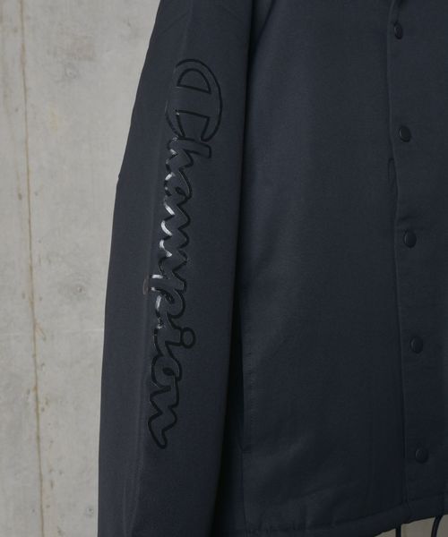 Champion（チャンピオン）の「Champion×SHIPS JET BLUE: 別注 スリーブロゴプリント コーチジャケット◇（ブルゾン・メンズ・ブラック/ブラウン/ネイビー・SMALL/MEDIUM/LARGE）」の8枚目の写真