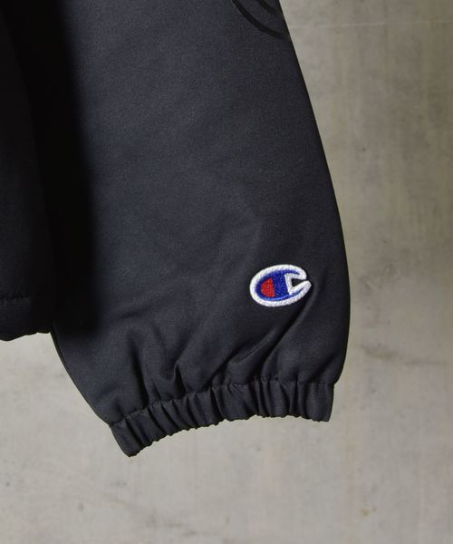 Champion（チャンピオン）の「Champion×SHIPS JET BLUE: 別注 スリーブロゴプリント コーチジャケット◇（ブルゾン・メンズ・ブラック/ブラウン/ネイビー・SMALL/MEDIUM/LARGE）」の9枚目の写真