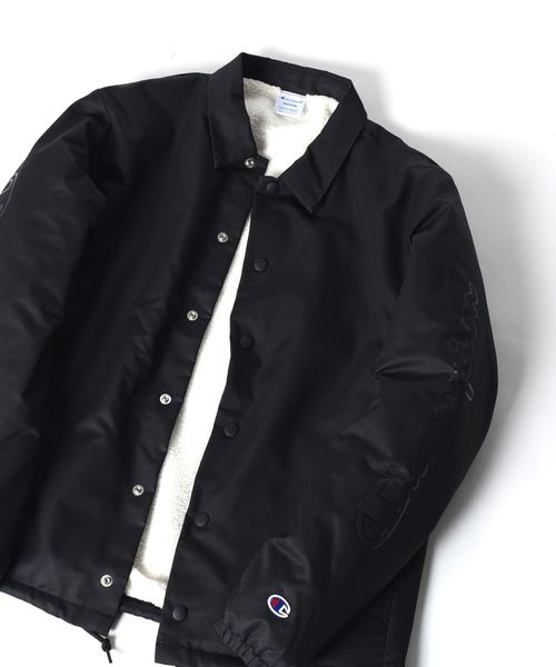 Champion（チャンピオン）の「Champion×SHIPS JET BLUE: 別注 スリーブロゴプリント コーチジャケット◇（ブルゾン・メンズ・ブラック/ブラウン/ネイビー・SMALL/MEDIUM/LARGE）」の17枚目の写真