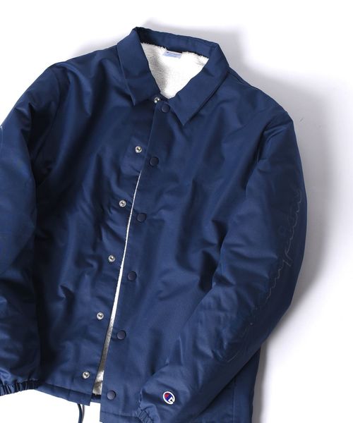 Champion（チャンピオン）の「Champion×SHIPS JET BLUE: 別注 スリーブロゴプリント コーチジャケット◇（ブルゾン・メンズ・ブラック/ブラウン/ネイビー・SMALL/MEDIUM/LARGE）」の22枚目の写真