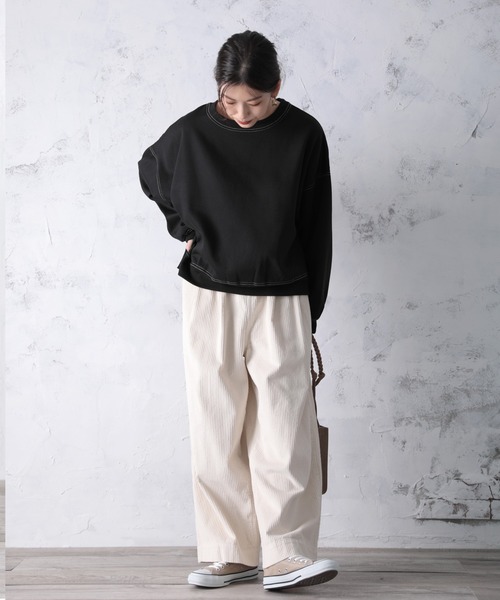 classicalelf（クラシカルエルフ）の「コーデュロイワイドパンツ（その他パンツ・レディース・ブラック/グレー/モカ/ベージュ/アイボリー・SMALL/MEDIUM/LARGE/X-LARGE）」の15枚目の写真