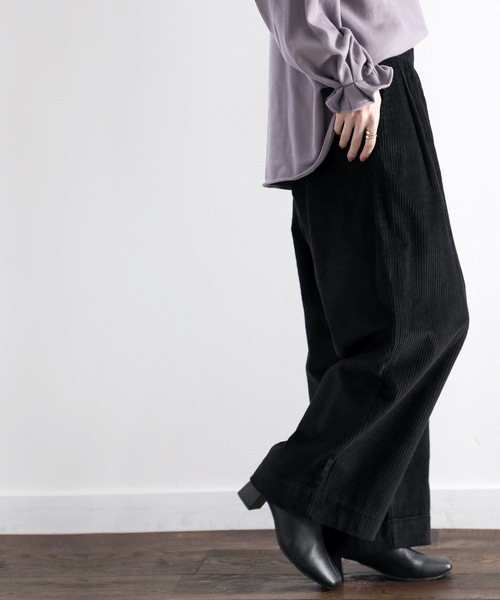 classicalelf（クラシカルエルフ）の「コーデュロイワイドパンツ（その他パンツ・レディース・ブラック/グレー/モカ/ベージュ/アイボリー・SMALL/MEDIUM/LARGE/X-LARGE）」の16枚目の写真