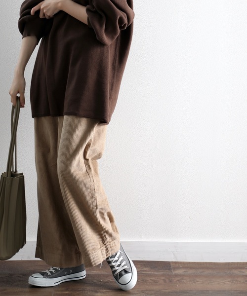 classicalelf（クラシカルエルフ）の「コーデュロイワイドパンツ（その他パンツ・レディース・ブラック/グレー/モカ/ベージュ/アイボリー・SMALL/MEDIUM/LARGE/X-LARGE）」の14枚目の写真