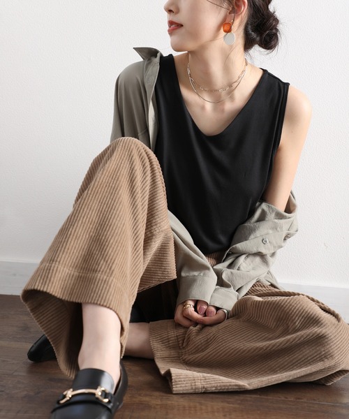 classicalelf（クラシカルエルフ）の「コーデュロイワイドパンツ（その他パンツ・レディース・ブラック/グレー/モカ/ベージュ/アイボリー・SMALL/MEDIUM/LARGE/X-LARGE）」の20枚目の写真