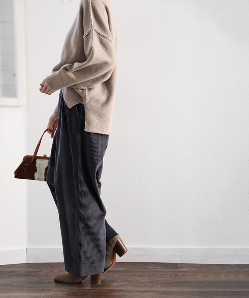 classicalelf（クラシカルエルフ）の「コーデュロイワイドパンツ（その他パンツ・レディース・ブラック/グレー/モカ/ベージュ/アイボリー・SMALL/MEDIUM/LARGE/X-LARGE）」の19枚目の写真