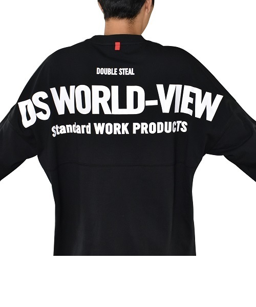 DOUBLE STEAL(ダブルスティール)の「Drop Shoulder Big Tee 長袖シャツ(Tシャツ/カットソー・メンズ・ホワイト/ブラック/グレー・MEDIUM/LARGE/X-LARGE)」の3枚目の写真
