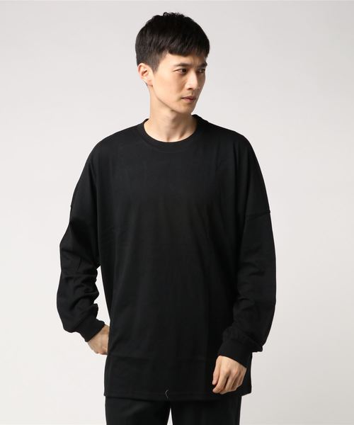 DOUBLE STEAL(ダブルスティール)の「Drop Shoulder Big Tee 長袖シャツ(Tシャツ/カットソー・メンズ・ホワイト/ブラック/グレー・MEDIUM/LARGE/X-LARGE)」の12枚目の写真
