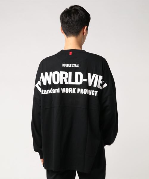 DOUBLE STEAL(ダブルスティール)の「Drop Shoulder Big Tee 長袖シャツ(Tシャツ/カットソー・メンズ・ホワイト/ブラック/グレー・MEDIUM/LARGE/X-LARGE)」の14枚目の写真
