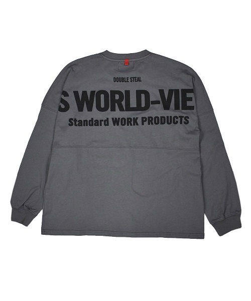 DOUBLE STEAL(ダブルスティール)の「Drop Shoulder Big Tee 長袖シャツ(Tシャツ/カットソー・メンズ・ホワイト/ブラック/グレー・MEDIUM/LARGE/X-LARGE)」の8枚目の写真