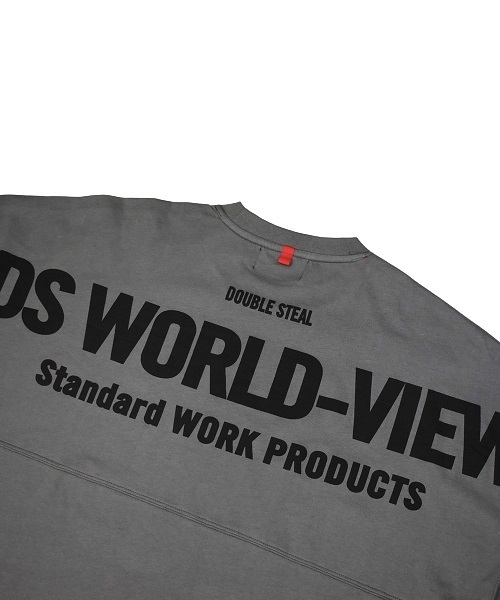 DOUBLE STEAL(ダブルスティール)の「Drop Shoulder Big Tee 長袖シャツ(Tシャツ/カットソー・メンズ・ホワイト/ブラック/グレー・MEDIUM/LARGE/X-LARGE)」の5枚目の写真