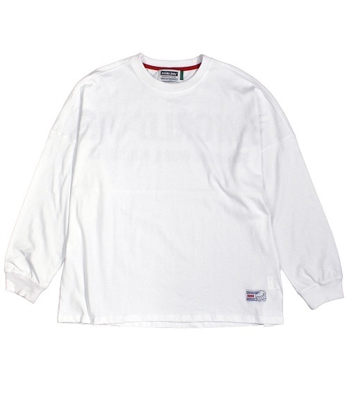DOUBLE STEAL(ダブルスティール)の「Drop Shoulder Big Tee 長袖シャツ(Tシャツ/カットソー・メンズ・ホワイト/ブラック/グレー・MEDIUM/LARGE/X-LARGE)」の7枚目の写真