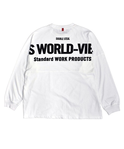 DOUBLE STEAL(ダブルスティール)の「Drop Shoulder Big Tee 長袖シャツ(Tシャツ/カットソー・メンズ・ホワイト/ブラック/グレー・MEDIUM/LARGE/X-LARGE)」の15枚目の写真