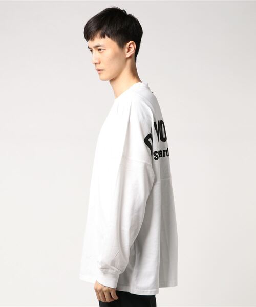 DOUBLE STEAL(ダブルスティール)の「Drop Shoulder Big Tee 長袖シャツ(Tシャツ/カットソー・メンズ・ホワイト/ブラック/グレー・MEDIUM/LARGE/X-LARGE)」の4枚目の写真