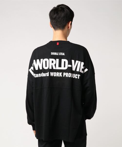 DOUBLE STEAL(ダブルスティール)の「Drop Shoulder Big Tee 長袖シャツ(Tシャツ/カットソー・メンズ・ホワイト/ブラック/グレー・MEDIUM/LARGE/X-LARGE)」の18枚目の写真