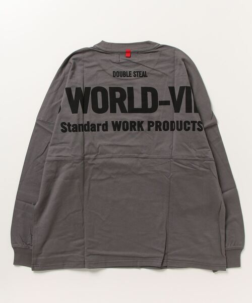 DOUBLE STEAL(ダブルスティール)の「Drop Shoulder Big Tee 長袖シャツ(Tシャツ/カットソー・メンズ・ホワイト/ブラック/グレー・MEDIUM/LARGE/X-LARGE)」の19枚目の写真