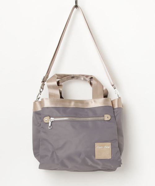 Legato Largo（レガートラルゴ）の「【Legato Largo】レガートラルゴ 撥水加工10ポケットミドルトートバッグ（ショルダーバッグ・レディース・ライトグレー/グレー/ブラック/オリーブ/ベージュ・FREE）」の4枚目の写真