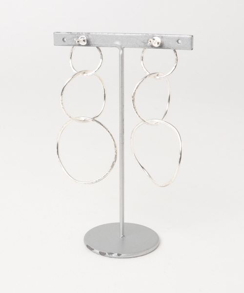 TONE SELECT GOODS(トーンセレクトグッズ)の「925 SILVER ACC/3サークルズピアスSV925(OG)(ピアス(両耳用)・レディース・シルバー/ゴールド・FREE)」の3枚目の写真