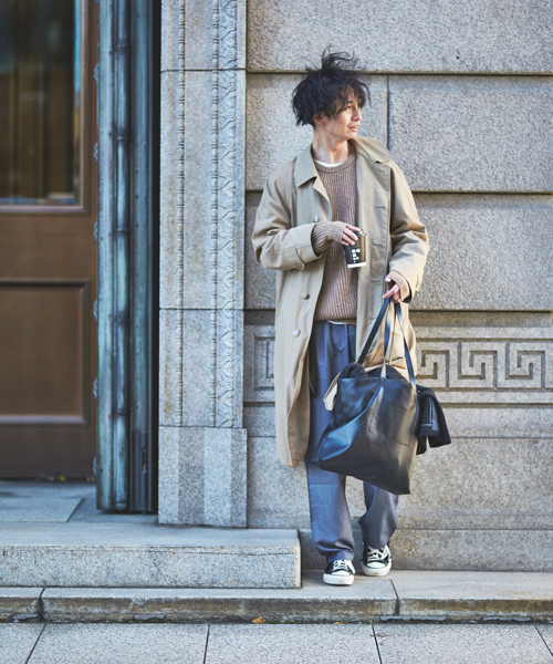 GGD SELECT(ジージーディー セレクト)の「GGD SELECT / イージー ワイドスラックスパンツ(スラックス・メンズ・ブラック/ネイビー/グレー・M/L/XL)」の6枚目の写真