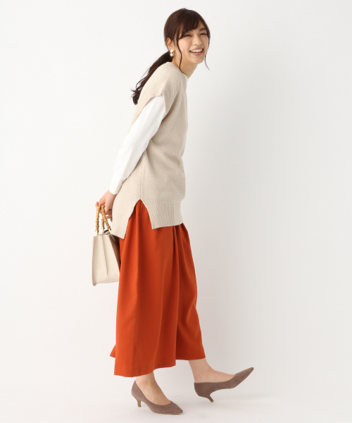 GLOBAL WORK（グローバルワーク）の「カノコBIGベスト/823694（ベスト・レディース・ベージュ/ネイビー/ブラウン・FREE）」の5枚目の写真