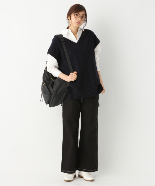 GLOBAL WORK（グローバルワーク）の「カノコBIGベスト/823694（ベスト・レディース・ベージュ/ネイビー/ブラウン・FREE）」の6枚目の写真