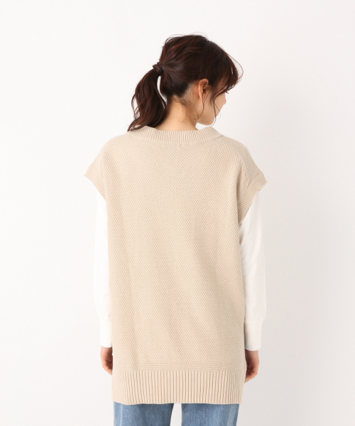 GLOBAL WORK（グローバルワーク）の「カノコBIGベスト/823694（ベスト・レディース・ベージュ/ネイビー/ブラウン・FREE）」の8枚目の写真