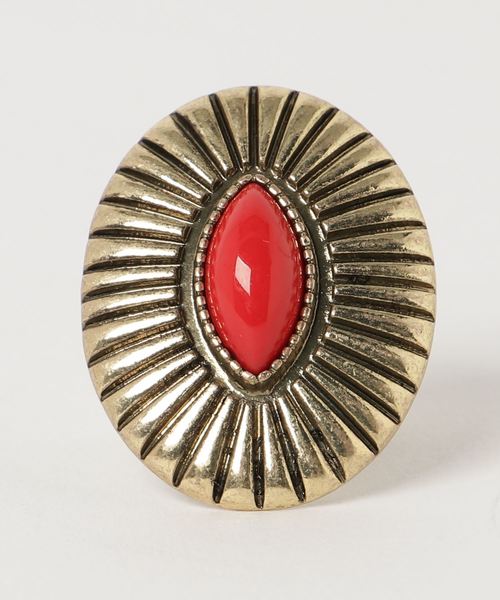 WEGO（ウィゴー）の「WEGO/ビッグコンチョリング（リング・レディース・サックスブルー/レッド・FREE）」の6枚目の写真