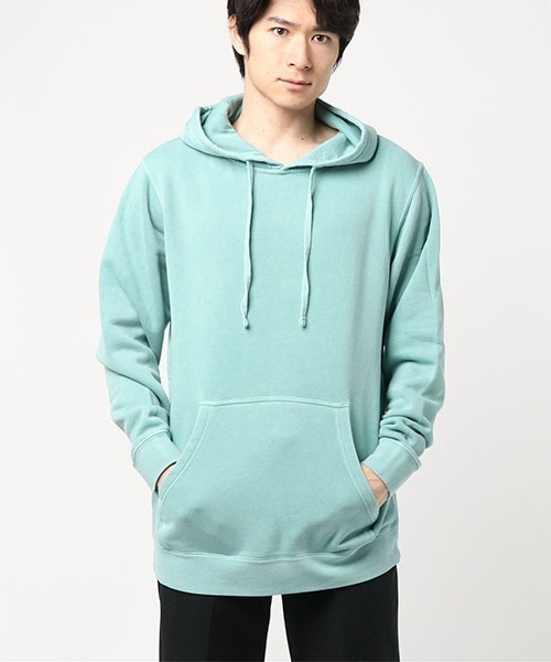INDEPENDENT（インディペンデント）の「【Independent Trading Co】UNISEX MIDWEIGHT PIGMENT DYED HOODIE (UN)（スウェット・メンズ・ピンク/ミント/ベージュ/ブルー/サックスブルー/グリーン/ブラック/イエロー/マルーン・MEDIUM/SMALL）」の5枚目の写真