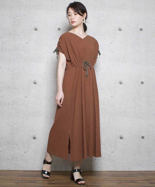LUGG NAGG(ラグナグ)の「【Jewelobe/ ジュエローブ】2wayチュニックワンピース(ワンピース・レディース・ブラック/ベージュ/ブラウン・FREE)」の3枚目の写真